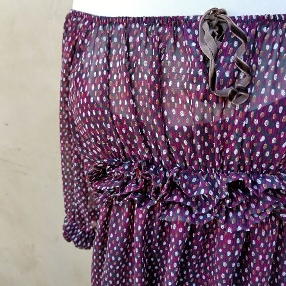 Line & Dot boho off the shoulder dress - Picture 2 of 7